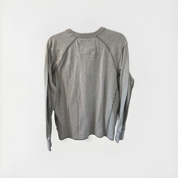 VINTAGE Abercrombie & Fitch Shirt Mens Small Grey Muscle Y2K 90s Thermal Preppy - Picture 3 of 6